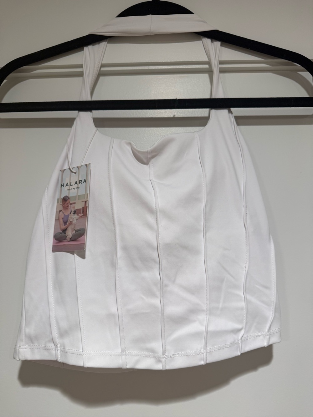 NWT HALARA White Structured Halter Tank